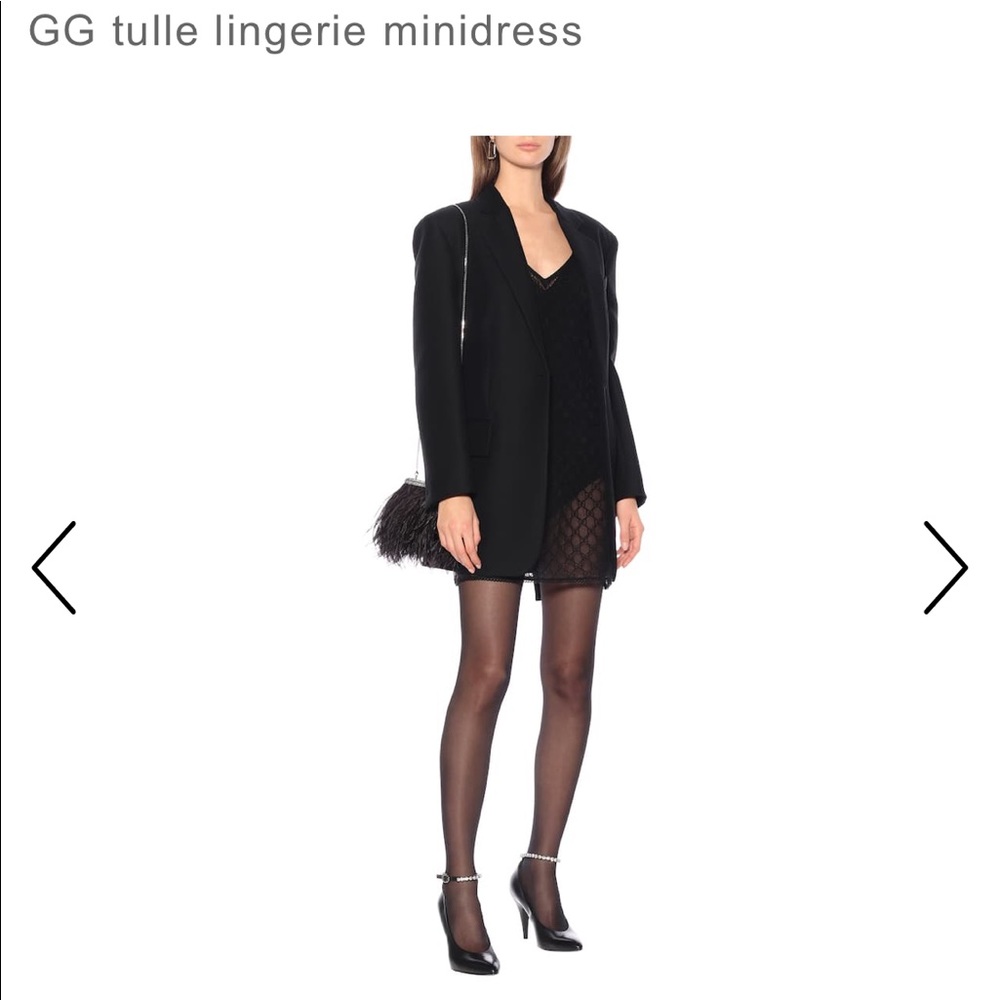 Gg tulle lingerie dress